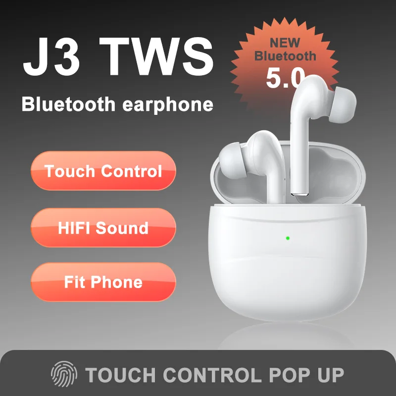 J3 Tws Original Wireless Bluetooth 5 0 mini business sports with touch earphone Gaming or i10 i20