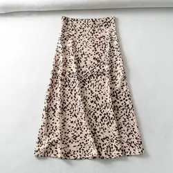 Элегантная леопардовая юбка трапециевидной формы Женская одежда ботинки до середины икры женские юбки женские повседневные Костюмы 2019