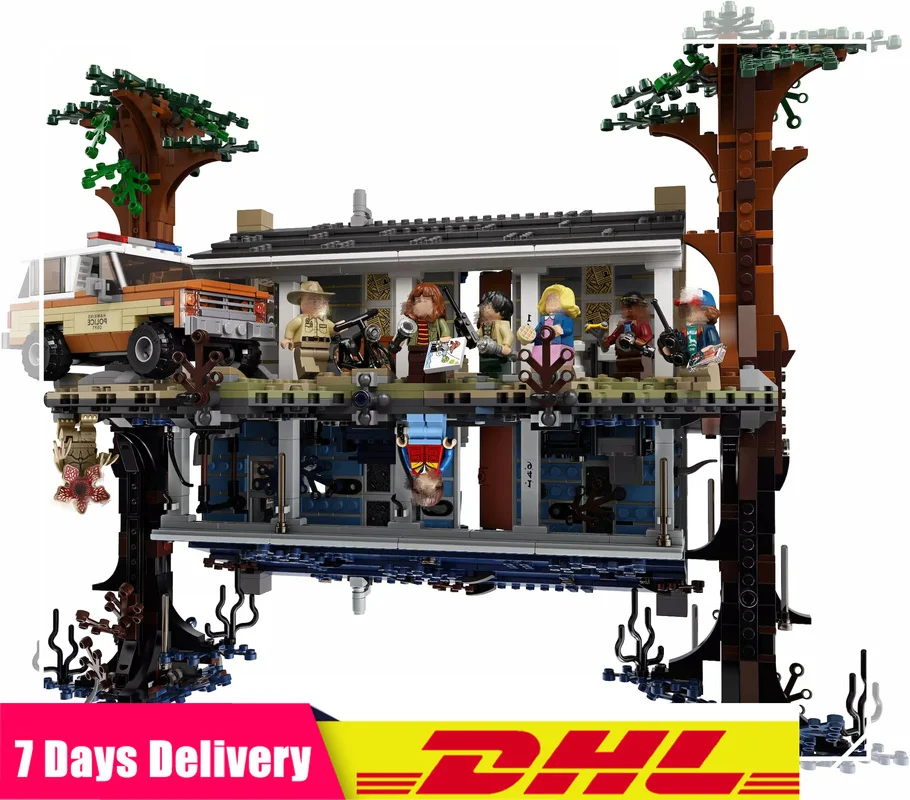 

New 2499pcs Stranger Things The Upside Down Fit Legoings Stranger Things 75810 Model Building Blocks Bricks Set Kid Toys Gift