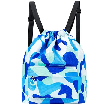 

Widen Straps Hiking Cycling Sport Backpack Large Capacity Camping Wet Dry Separation Waterproof Swimming Bag Nylon Drawstring