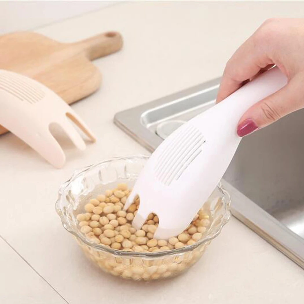 Rice Washing Spoon Multi-Function Rice Sieve Fruit Cleaning Tool Claw Design Drainer Kitchen Strainer Food Drain Rack