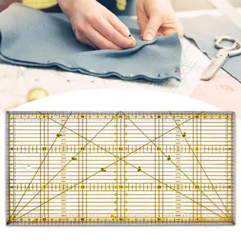 

30*15*3 cm Patchwork Ruler Sewing Ruler DIY Tailor Foot Aligned Cutting Sewing Craft Tool Office & School Supplies