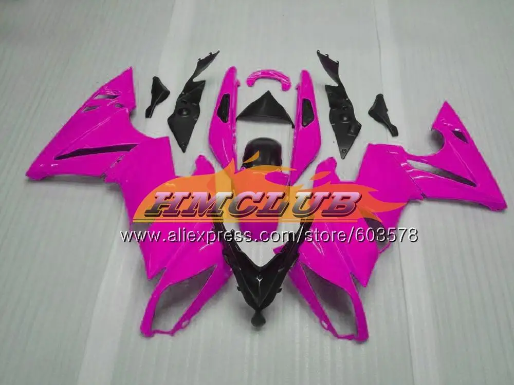Корпус для KAWASAKI 650R ER 6 F ER6F 09 10 11 108CL. 42 серого и черного цветов, 650 R ER6 F 09-11 ER 6F 650-R ER-6F 2009 2010 2011 обтекатель - Цвет: No. 18 Pink