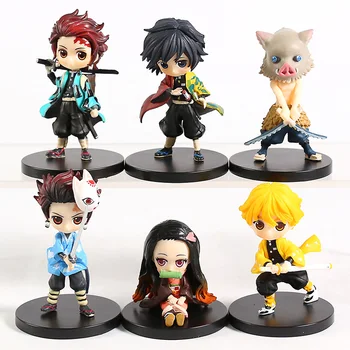 

Demon Slayer Kimetsu No Yaiba Kamado Tanjirou Nezuko Agatsuma Zenitsu Hashibira Inosuke Tomioka Giyuu Q Posket Figures Toys