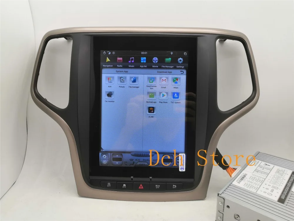 10,4 дюймов Tesla стиль Android 8,1 автомобильный DVD gps плеер навигация для Jeep Grand Cherokee 2012- PX6 CARPLAY радио ips стерео