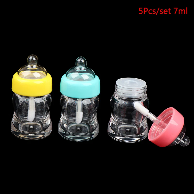 

5pcs 5/6/7ML Empty Lip Gloss Tube Container Clear Lip Balm Tubes Lipstick Refillable Bottles Vials Mini Sample Cosmetic DIY