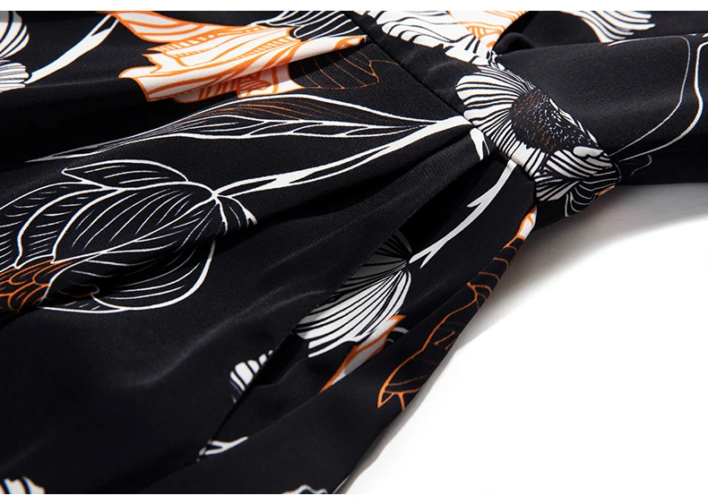 Summer Vintage Long Dress V Neck Printed Women Evening Party Dresses Ladies Maxi Gown Runway Dresses DZ3004