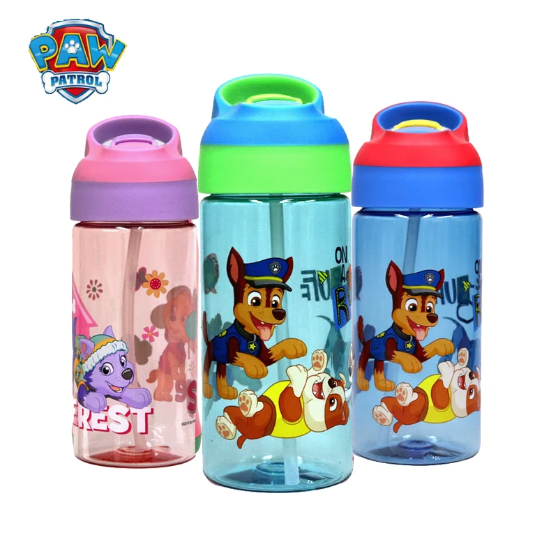 Nouveau véritable pat' patrouille chiot patrouille Canine enfants paille tasse jouets bouteille Patrulla Canina Action figurine tasse Sport fusils 500ML