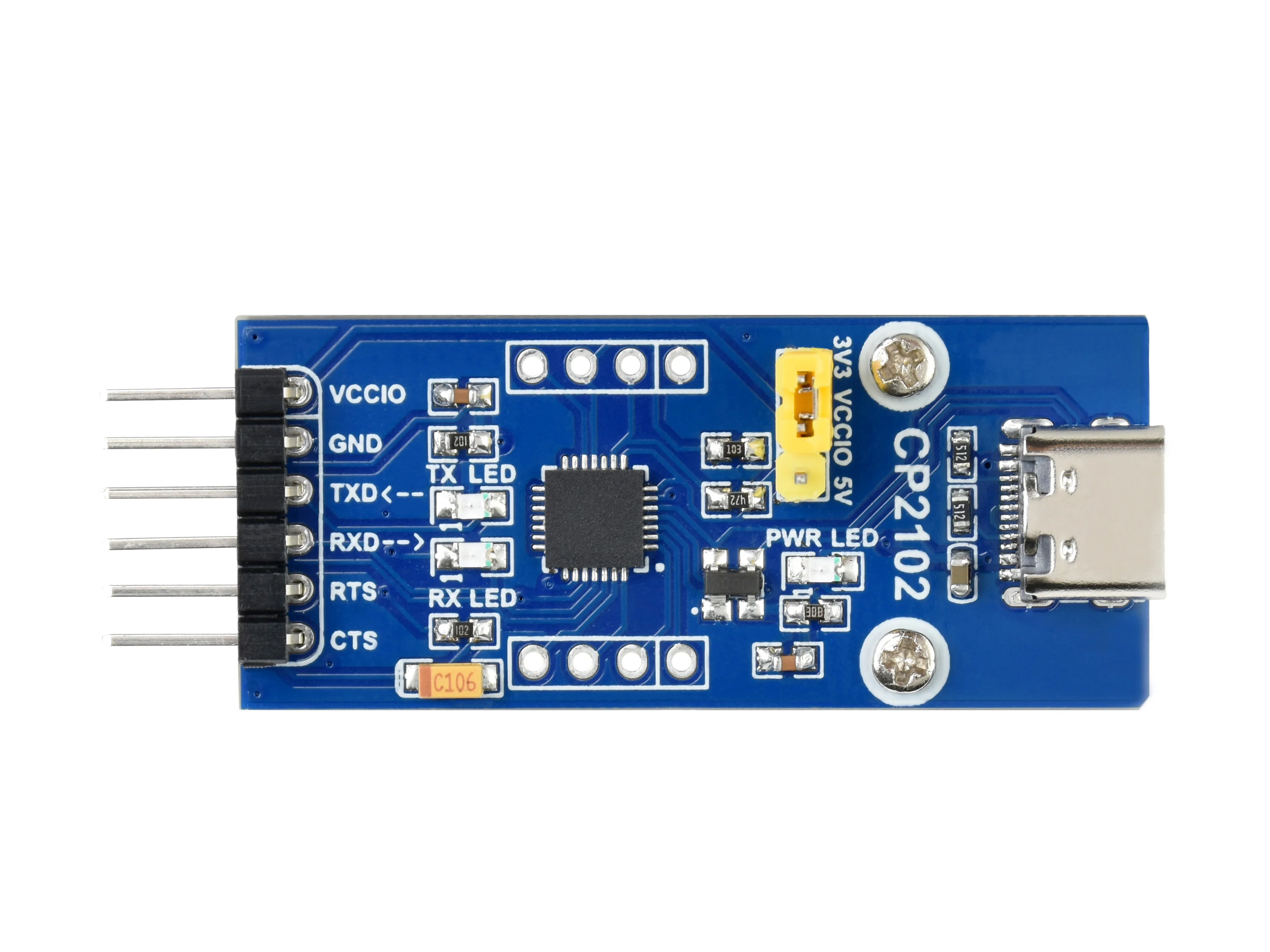 

CP2102 USB UART Board Type C,USB To UART (TTL) Communication Module,USB-C Connector,Support Mac OS,Linux,Android,Windows7/8/10..