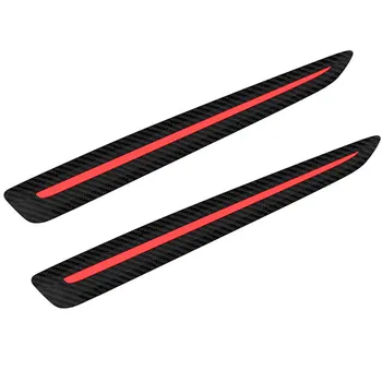 

2pcs Front Rear Stripes Universal Bumper Strip Anti Scratch Car Accessories Truck Decoration Guard Protectors Soft Edge Auto