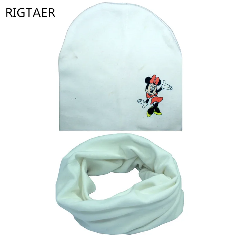 

Baby Hats for Girls Cartoon Print Kids Hat Baby Boy Hat Cotton Children Scarf o ring Collar Infant Caps Kids Skullies Beanies
