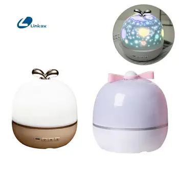 

Light Adjustable Night Light Projector USB Charging Starry Romance Rotating Projection Lamp with Music for Kids Christmas Gift