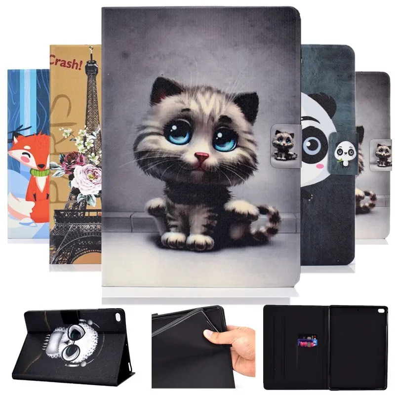 Lovely printed Cover for iPad Air / 2 Case PU Learher Smart Stand Tablet 2018 case 9.7 2017 Funda | Компьютеры и офис