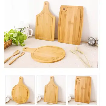 

Wooden Chopping Blocks Tool Bamboo Rectangle Hangable Cutting Board Non-Slip Chopping Board Kitchen Accessories Chopping Board
