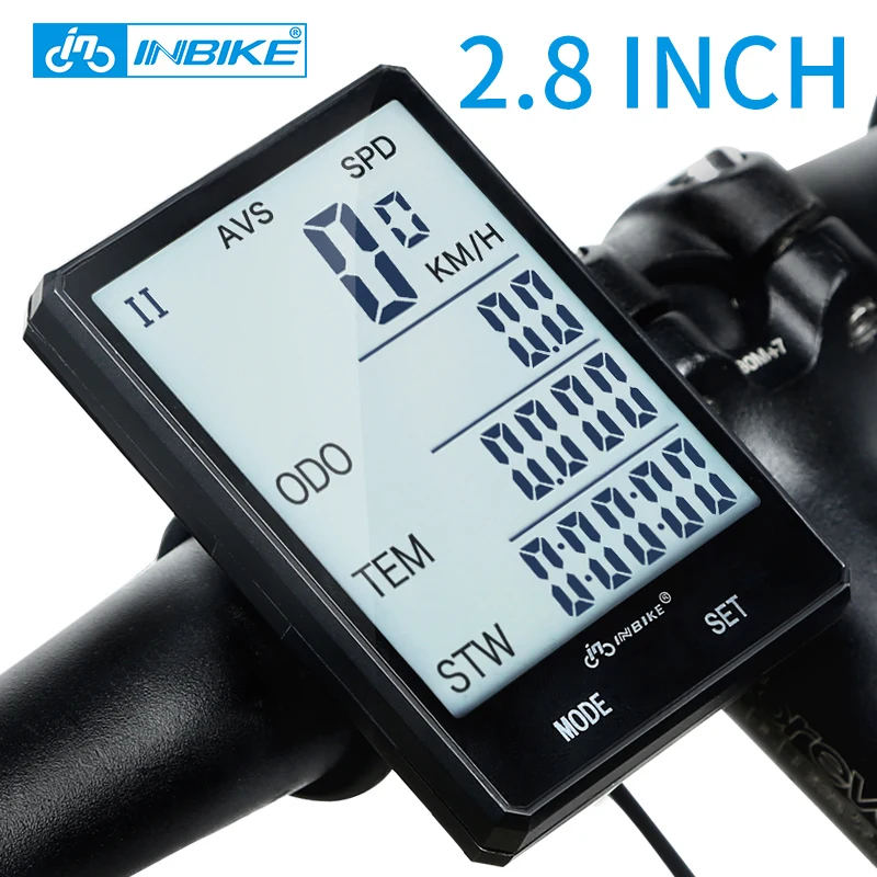 Велосипедный компьютер INBIKE 2 8 дюйма беспроводной комплект фасветильник