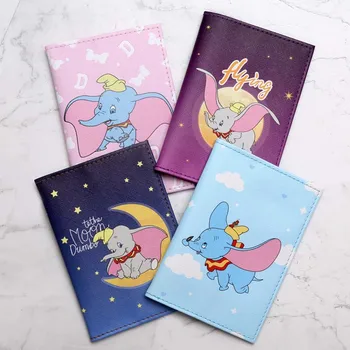 

Travel Accessories Cartoon Flying Elephant Passport Holder PU Leather Travel Passport Cover Case Card ID Holders 14cm*9.6cm