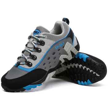 

New Style Autumn And Winter Genuine Leather Couples Outdoor Shoes Wear-Resistant Hiking Shoes Women's MEN'S SHOES Non-Slip Shoes