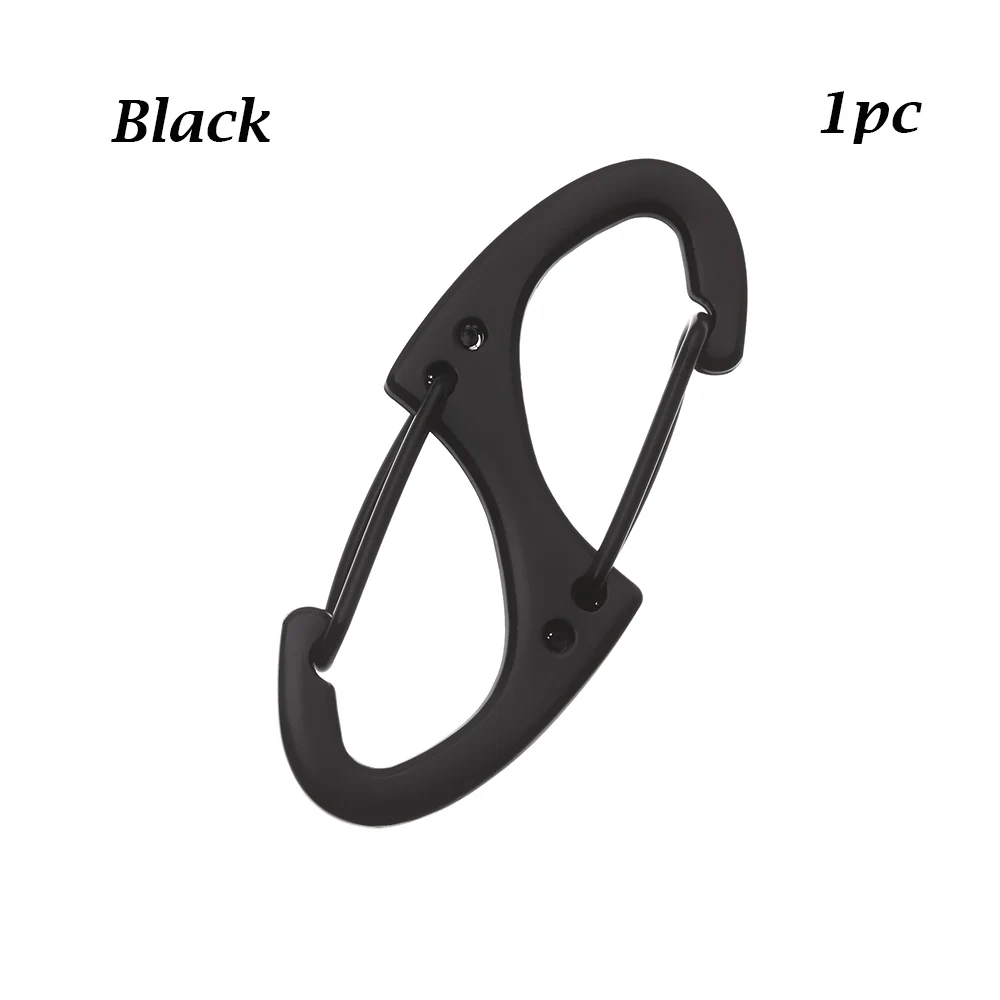 1pc Black 1/2/3/5/10 шт камер Мгновенной Печати Mini 8 Форма Портативный металлическая цепочка для ключей брелок висит спускового крючка зажим - Название цвета: 1pc Black