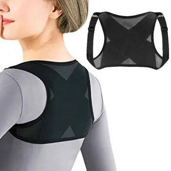 

Women Adjustable Posture Corrector Upper Neck Spine Shoulder Strap Corrective Breathable Adult Back Support Net Pain Relief