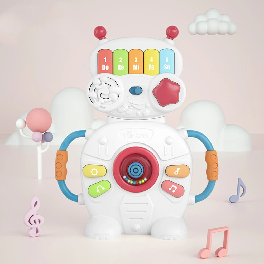 

Multifunctional Music Toy Robot Piano Lighting for 0-12 Years Childrens Educational Music Instruments