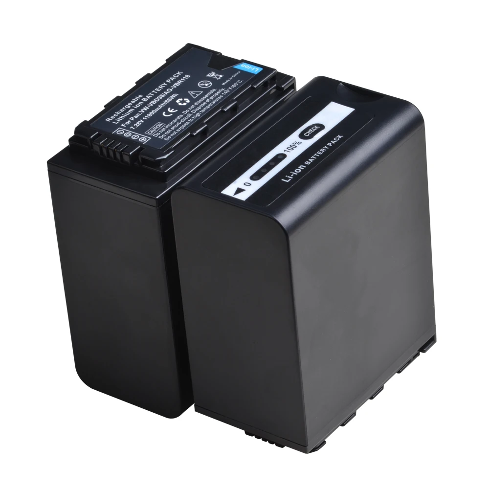 1PCS VW-VBD98 Battery for Panasonic AJ-PX280 PX285MC AG-HPX265MC HPX260MC PX270 PX298 MDH2 FC100 Battery&LED Power Indicators
