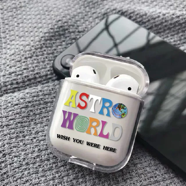 Чехол для наушников Apple iPhone зарядная коробка AirPods 2/1 мягкий прозрачный
