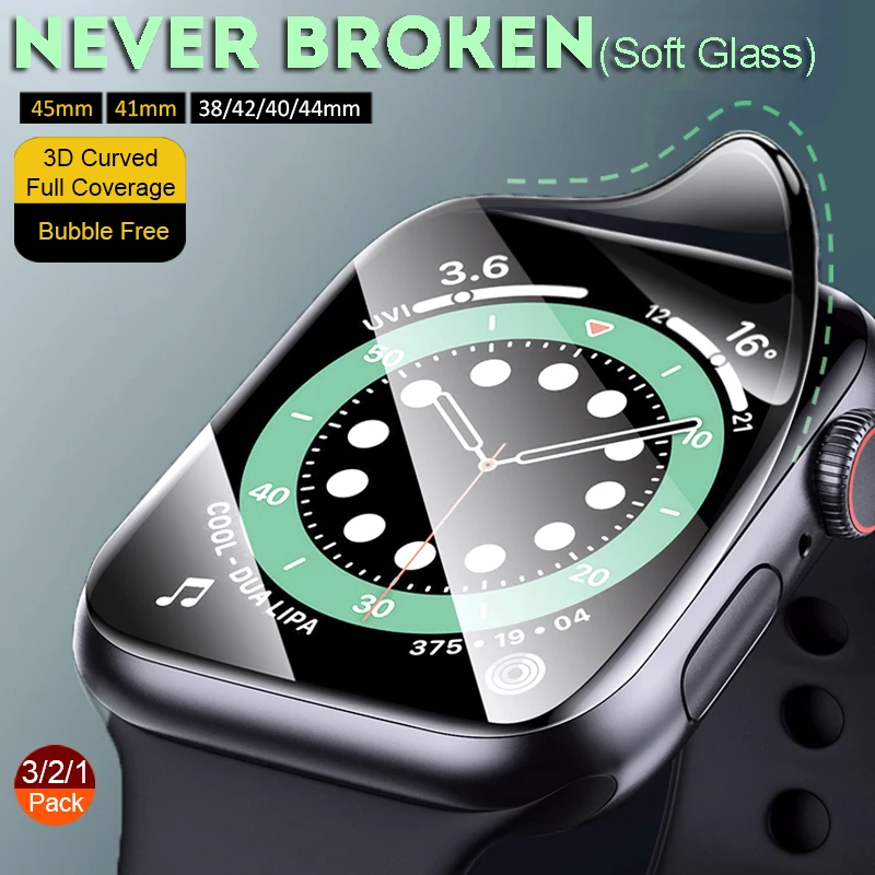 Waterproof Screen Protector For Apple Watch 7 6 Se 5 4 3 38mm 40mm 44mm  42mm 41mm 45mm Not Tempered Glass For Iwatch 4/5/6/se/7 - Watch Screen  Protectors - AliExpress