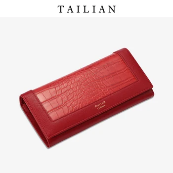 

Tailian Wallet Female PU Inside Magnetic Buckle Coin Purse Clasps Purse Red Wallet Women Long Clasps Closure Card Holder Clutch
