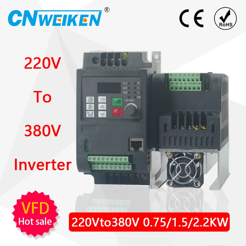 VFD Inverter 220V1.5KW/2.2KW/ Frequency Converter to 3P 380V Output CNC Spindle motor speed Control Converte | Обустройство дома