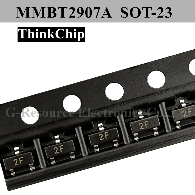 (100pcs) MMBT2907A MMBT2907 2N2907 SOT-23 SMD PNP Signal transistor Patch triode (Marking 2F) | Электроника