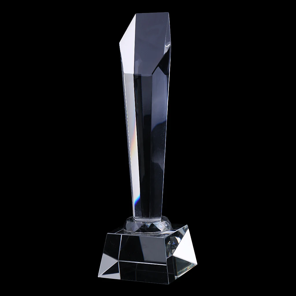 29cm Customized Crystal Trophy Cup Top Hexagon Cant for Winner Prize Award
