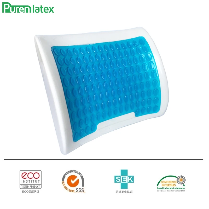 PurenLatex Silicone Gel Memory Foam Cool Chair Cushion Concave Waist Spine Support Seat Pad Summer Chair Slow Rebound Saddle Mat (2)