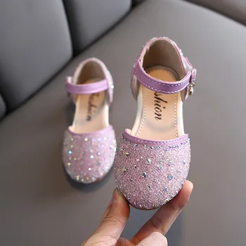 

Girls Closed-toe Sandals 2020 Summer New Style with Skirt Little Girl Princess Shoes Fashion Man-made Diamond Children yan chu x