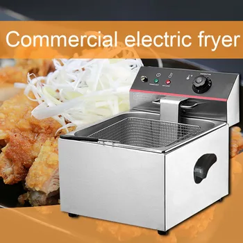 

Stainless steel thickened French fries fritters electric fryer Commercial horizontal bar multi-function electric fryer