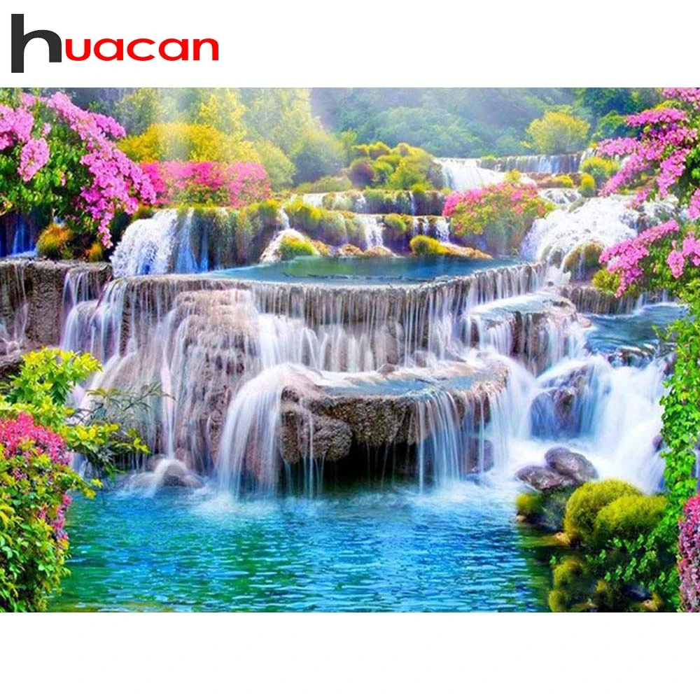 Huacan 5D DIY алмазная вышивка распродажа водопад мазайка полная декорации алмазные