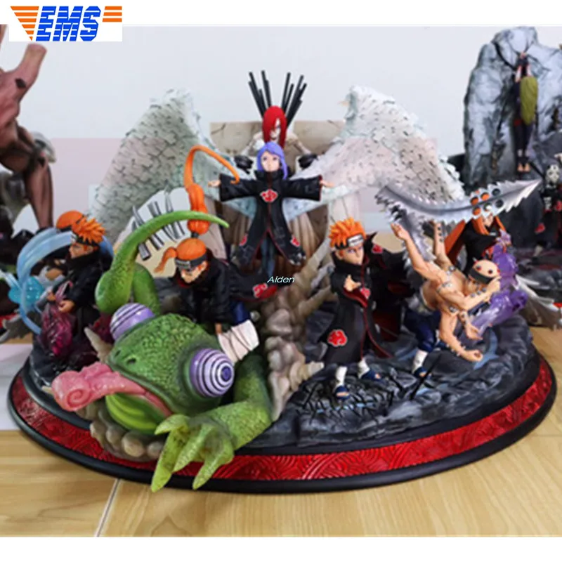 

10" Naruto Statue Akatsuki Bust Nagato Pain Konan Full-Length Portrait Yahiko GK Action Collectible Model Toy BOX 24CM Z2855