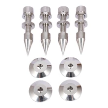 4Pcs Speaker Spike Cooper Cone Base Easy Install Mini HIFI Stand Isolation Adjustable Shockproof Floor Protectors Accessories