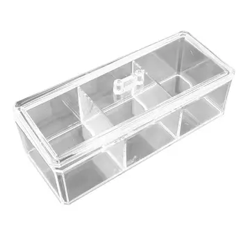 

Portable transparent Clear Organizer Holder Cotton swab Makeup Pads storage box desktop Case for Cosmetics Jewelry