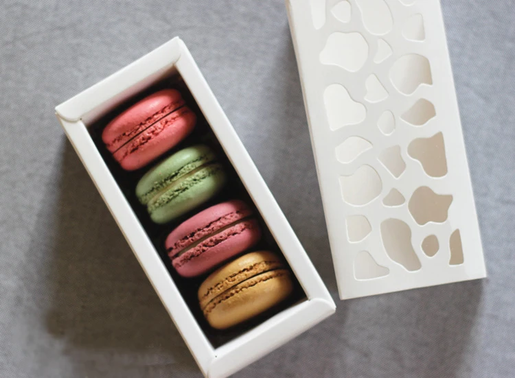 10pcs Macaron Box 4 color kraft paper box for White Macarons boxs packaging cookie macarons candy packing | Дом и сад