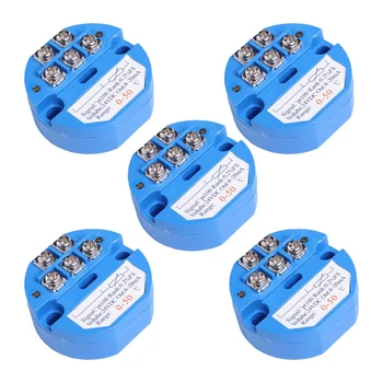 

New 5Pcs 0-50 Celsius 4-20MA RTD PT100 SBW Temperature Sensor Transmitter Isolated Sensors