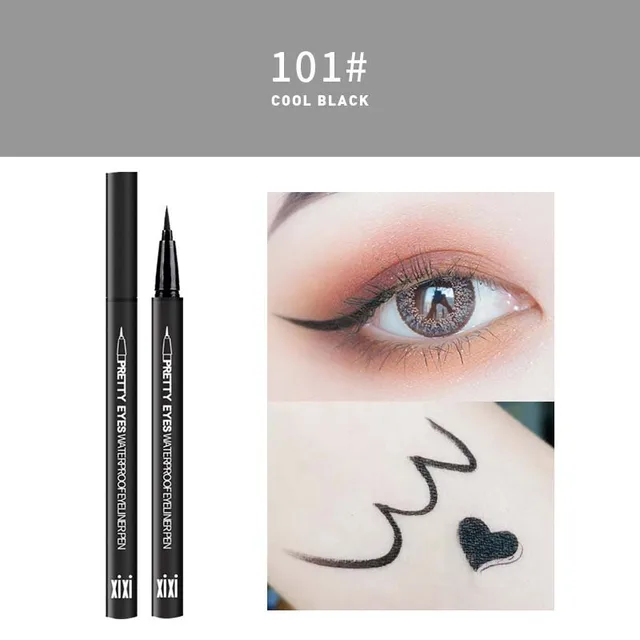 GAM-BELLE Waterproof Long Lasting Black Eyeliner Pencil  Fast Dry Not Blooming Charm Eye Liner Pen Liquid Pigments Makeup Tool 101