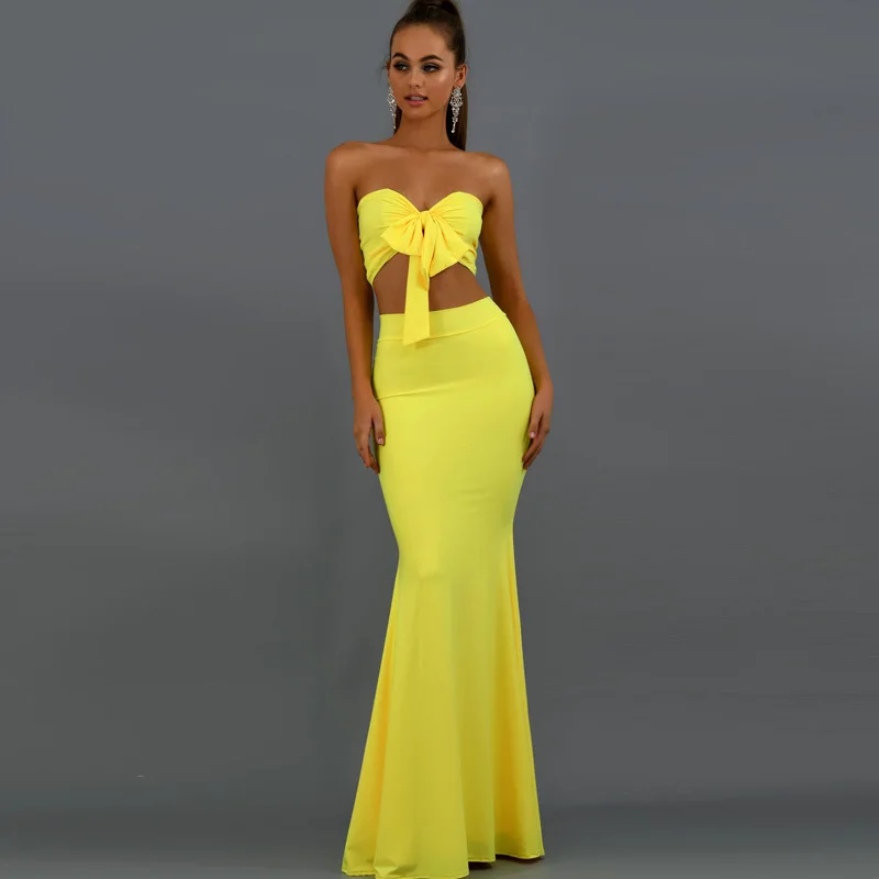 Tobinoone Fashion Party Elegant Dress Women Solid Maxi Long Dress Sexy Bow Tie Off Shoulder Club Dresses Evening Vestidos