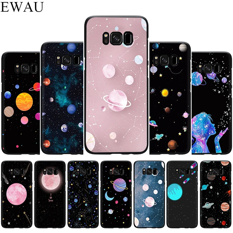 New Planet Space Pink Moon Silicone phone case for Samsung Galaxy S6 S7 Edge S8 S9 S10 Plus S10e Note 8 9 10 M10 20 30 40 | Мобильные