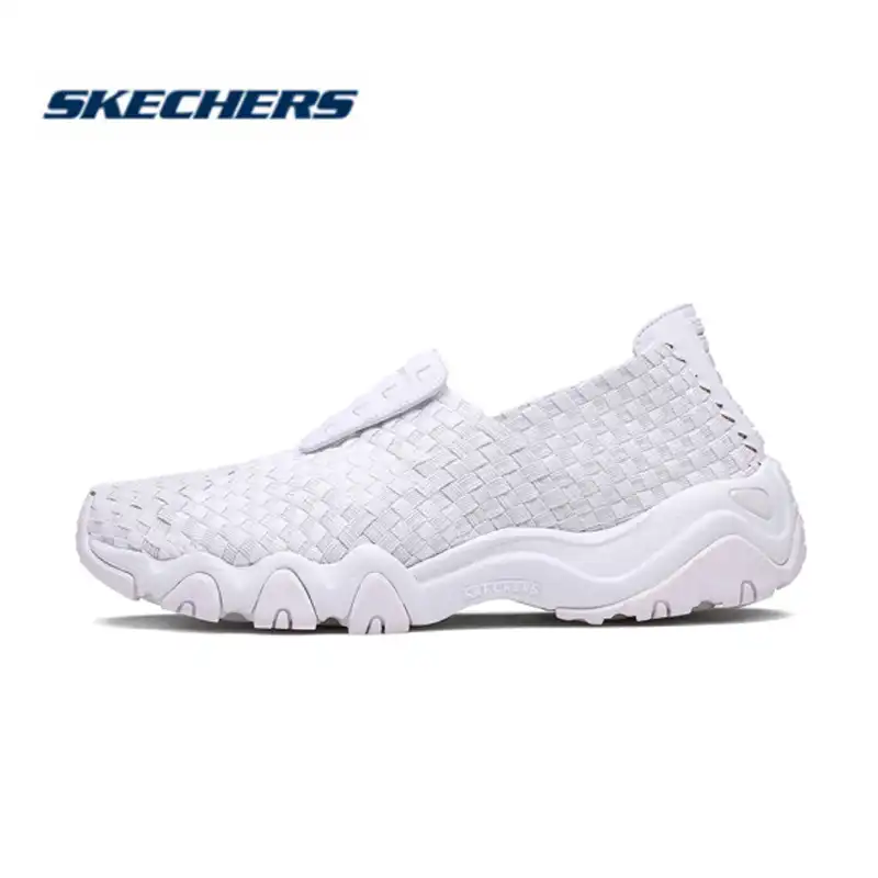 skechers white leather tennis shoes