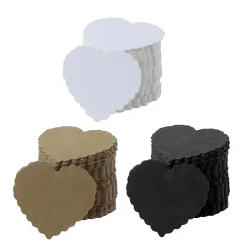 

Kraft Paper Price Tag 100 PCS Heart-Shape Hand Draw Cardboard DIY Card Jewelry Garment Label Tags
