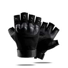 Luvas táticas masculinas exército militar tiro meio dedo antiderrapante ao ar livre náilon caça esportes paintball airsoft bicicleta luvas