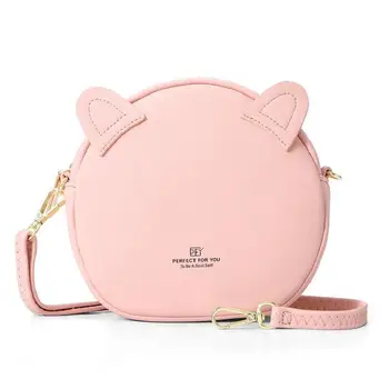 

NEW Brand Round Bags For Women 2020 Cute Ear Shape Designer Circular Shoulder Crossbody Messenger Bag Female Bolsos Ladies sac