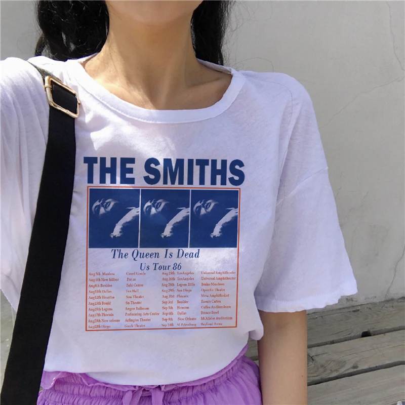 Футболка для девочек с принтом Smiths новая модная летняя женская футболка в стиле