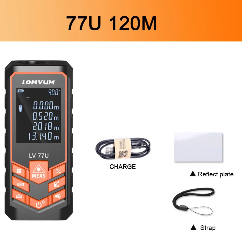 LOMVUM 77U USB зарядка рукоять Trena лазерный дальномер Jacht цифровой изоленты
