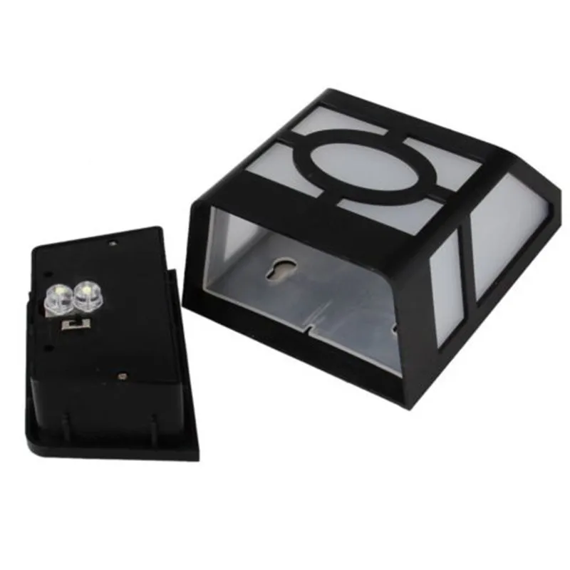 Solar Powered Wall Mount LED Light Outdoor Garden Path Landscape Fence Yard Lamp 4